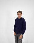 Merinoull & Kashmir Hoodie mörkblå