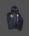 Noir et Blanc Rhinestone zip
